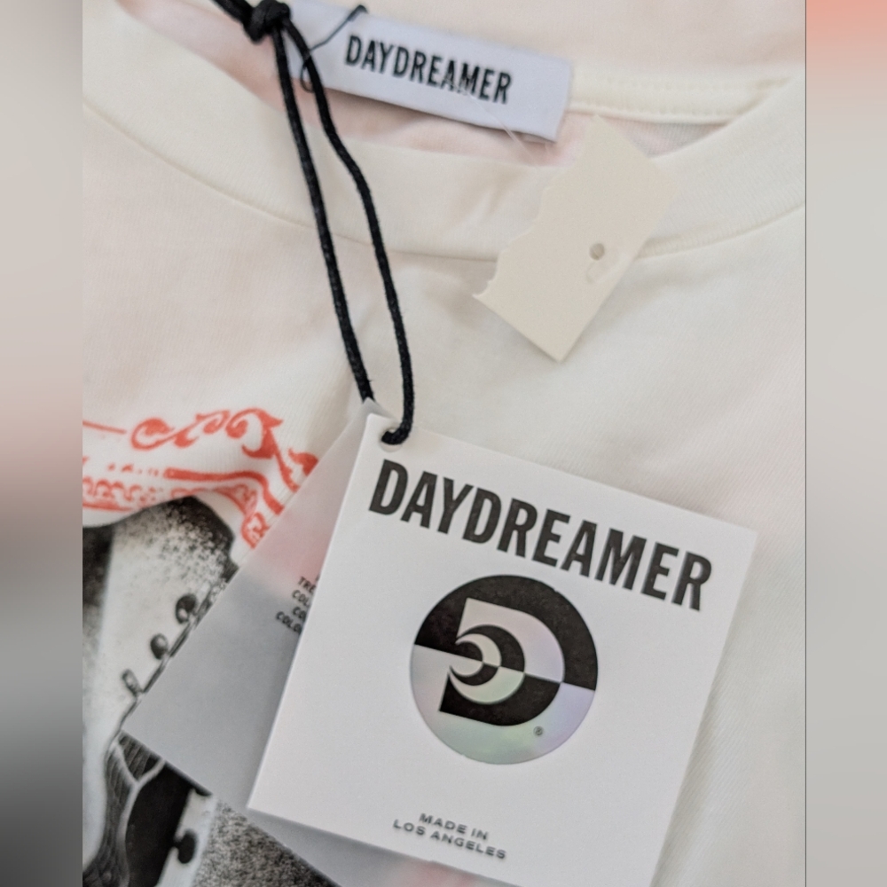 NWT! Daydreamer Evereve Johnny Cash 100% Cotton Band T-shirt NEW Oversized Sz M - Picture 5 of 7